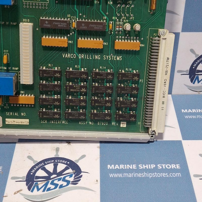 VARCO DRILLING SYSTEMS SCR INTERFACE ASSY-NO-87920 REV-F PCB CARD copy