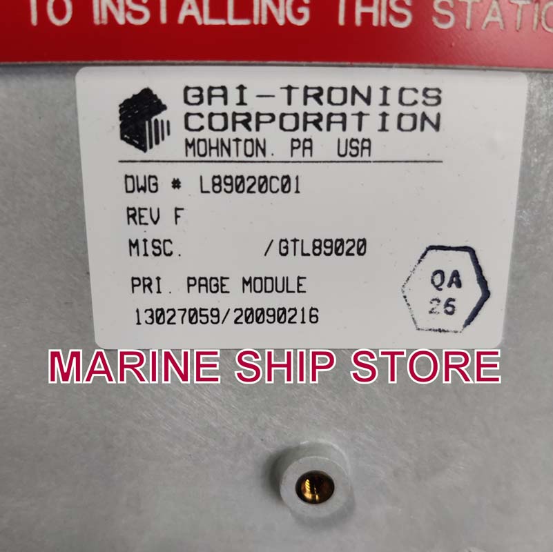 GAI-TRONICS CORPORATION MISC-GTL89020-L89020C01-REV-F PAGE PRIORITY MODULE-2 GAI-TRONICS CORPORATION MISC-GTL89020-L89020C01-REV-F PAGE PRIORITY MODULE