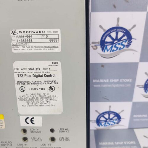 WOODWARD 723-9906-619-8280-604 REV-F-D DIGITAL CONTROL - Marine