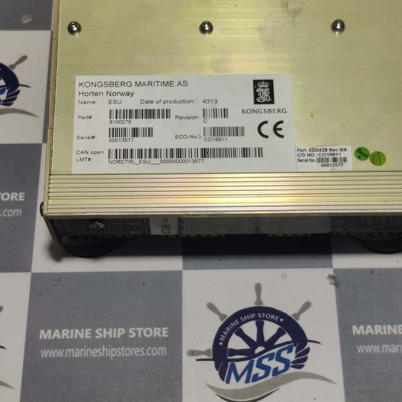 KONGSBERG MARITIME ESU PN-8100275 REV.C HA460004B ENGINE SAFETY UNIT KONGSBERG MARITIME ESU PN-8100275 REV.C HA460004B ENGINE SAFETY UNIT