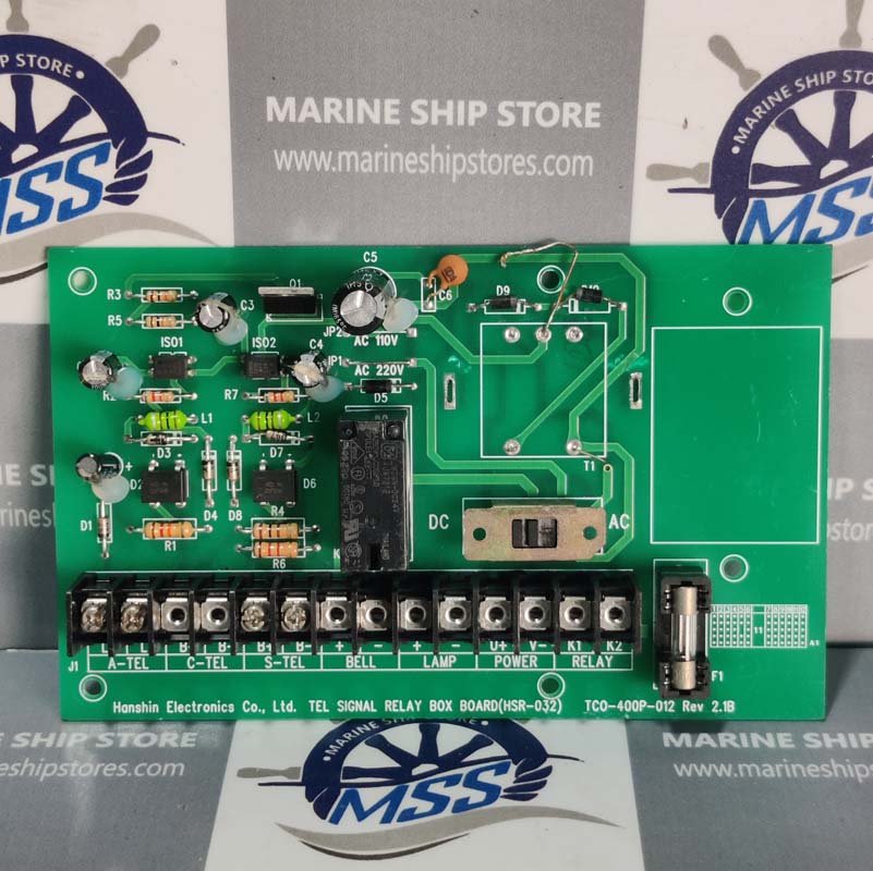 HANSHIN ELECTRONICS TCO-400P-012-REV-2.1B-HSR-032 TEL SIGNAL RELAY BOX BOARD