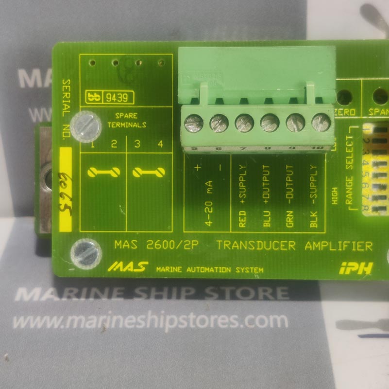 MARINE AUTOMATION SYSTEM MAS 2600-2P TRANSDUCER AMPLIFIER PCB