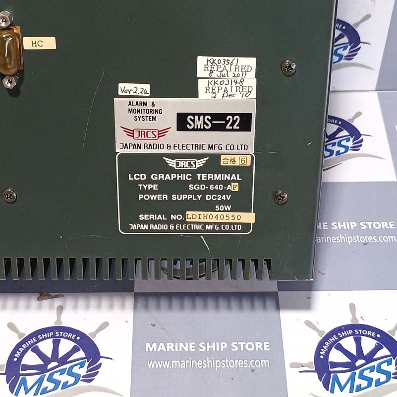 JRCS SGD-640-AF JMC-SMS-22 LCD GRAPHIC TERMINAL