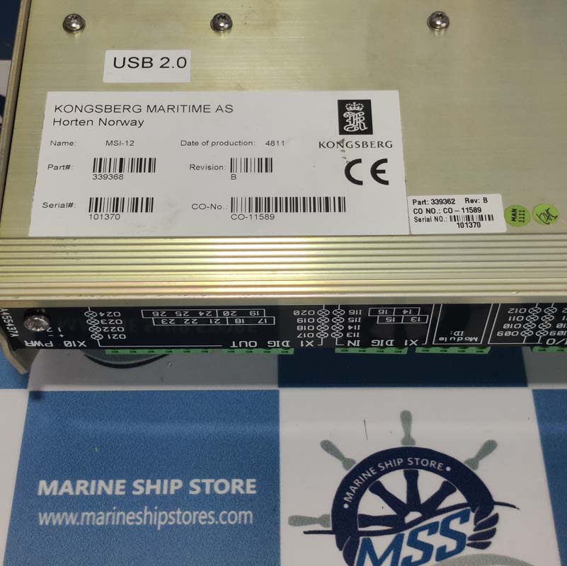 KONGSBERG MSI-12 REV-B PART NO-339368 CURRENT LOOP MODULE-2 KONGSBERG MSI-12 REV-B PART NO-339368 CURRENT LOOP MODULE