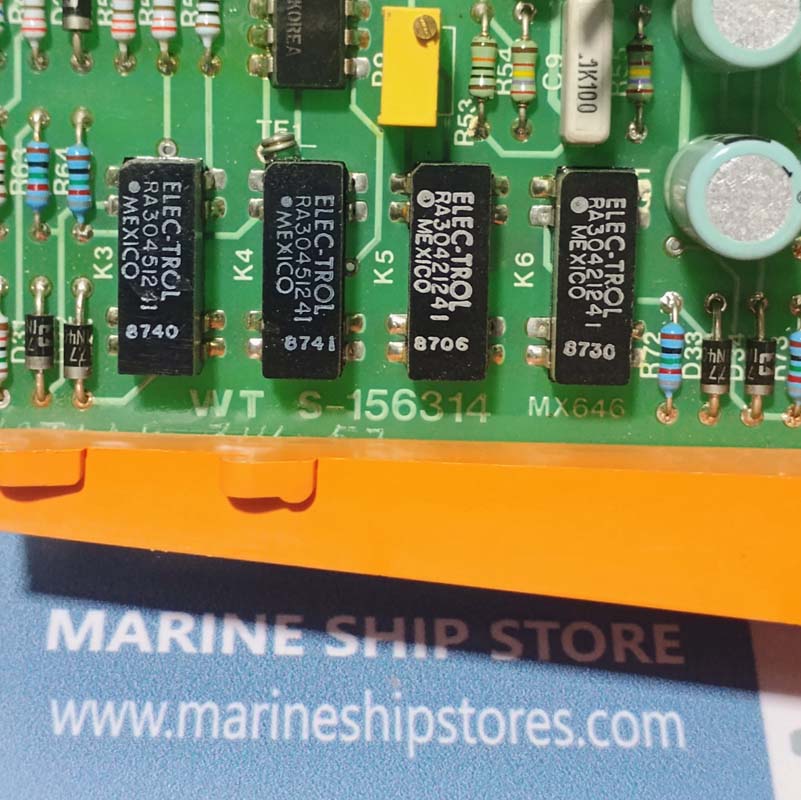 MARINE ELECTRIC WTS-156314 MX646 PCB CARD WITH BASE