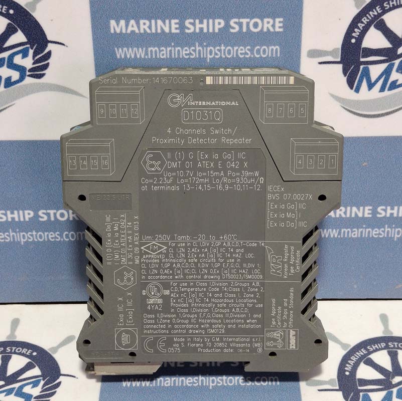 GM INTERNATIONAL D1031Q 4CHANNELS SWITCHPROXIMITY DETECTOR REPEATER