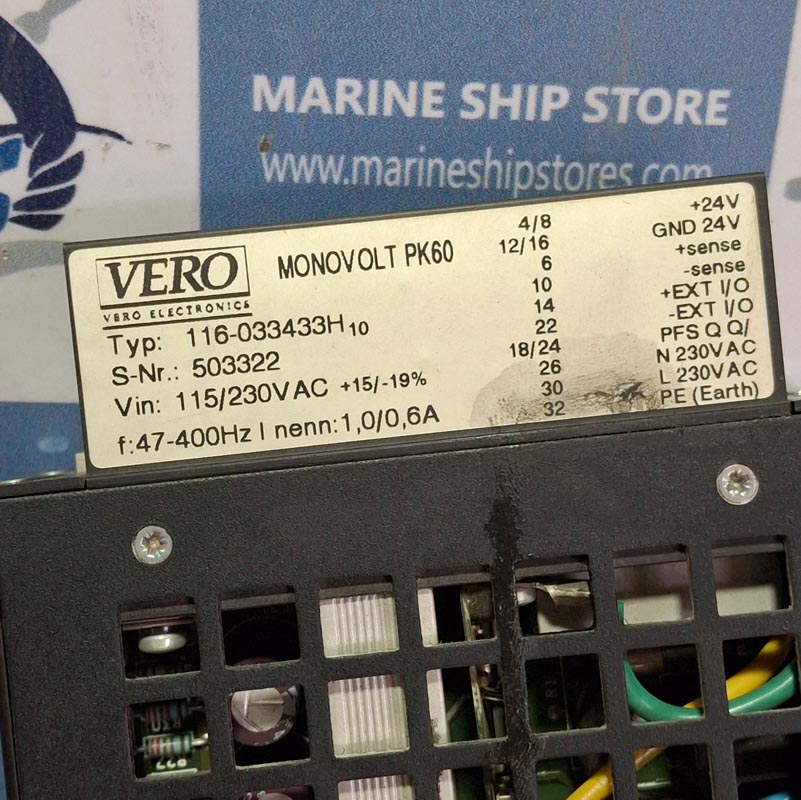 VERO ELECTRONICS MONOVOLT-PK60 116-033433H-10 POWER SUPPLY MODULE-2 VERO ELECTRONICS MONOVOLT-PK60 116-033433H-10 POWER SUPPLY MODULE