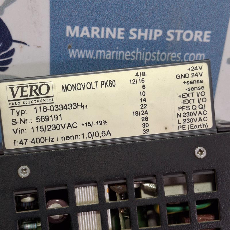 VERO ELECTRONICS MONOVOLT-PK60 116-033433H-11 POWER SUPPLY MODULE